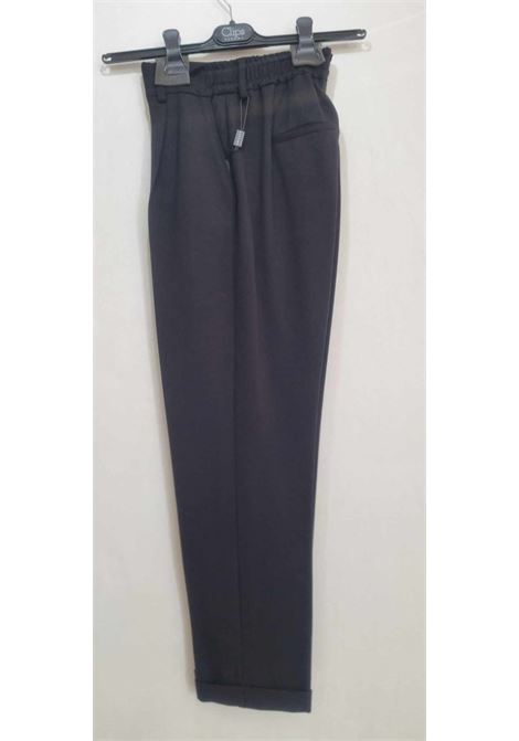 PANTALONE SIGARETTA CON ELASTICO E RISVOLTO CLIPS TRICOT | Pantalone | S208 916000001